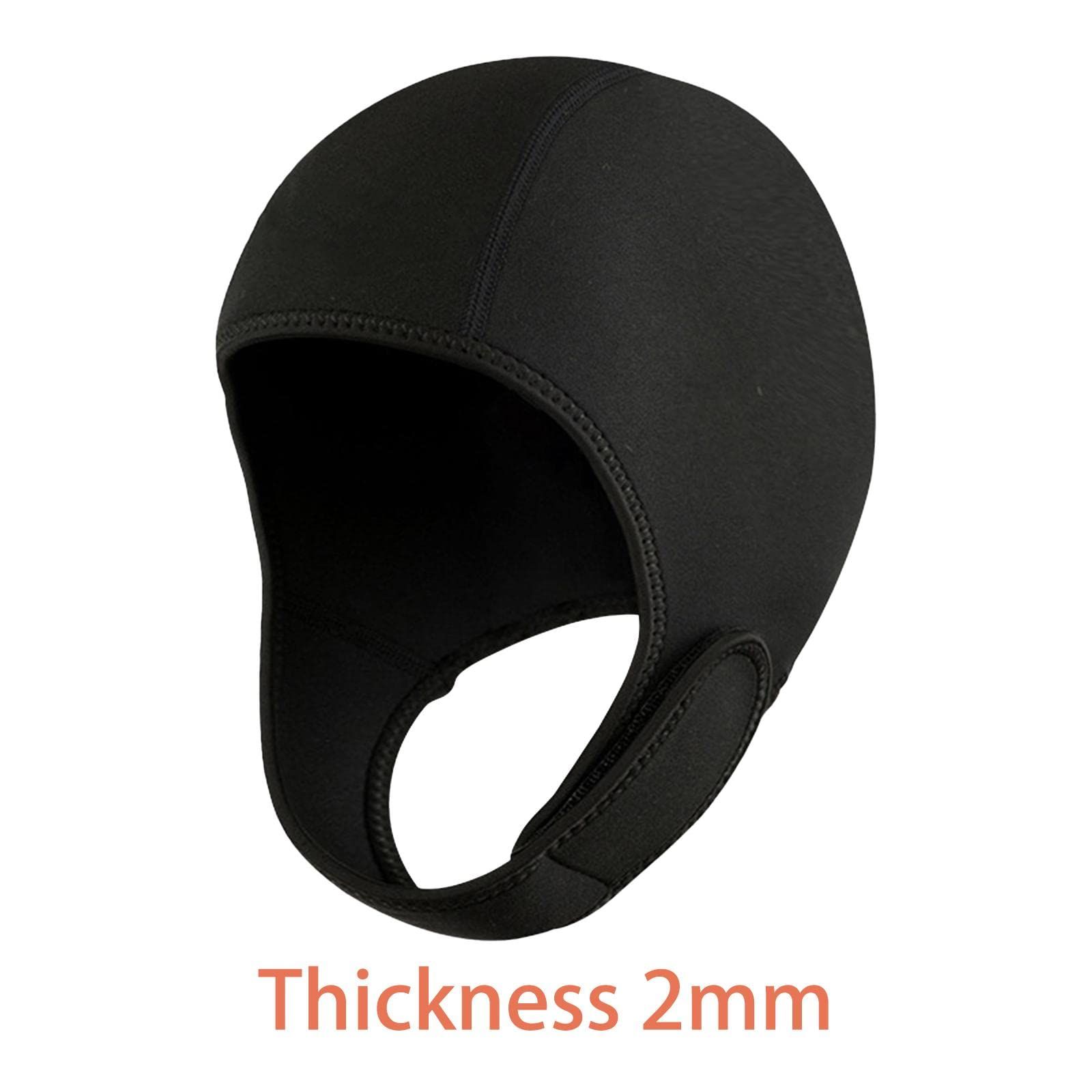 2 Pcs Diving Hood Thermal Wetsuit Hood Cap Swim Caps with Chin Straps Snorkeling Neoprene Surf Beanie 2 mm Diving Headgear for Men Women Sailing Water Sports