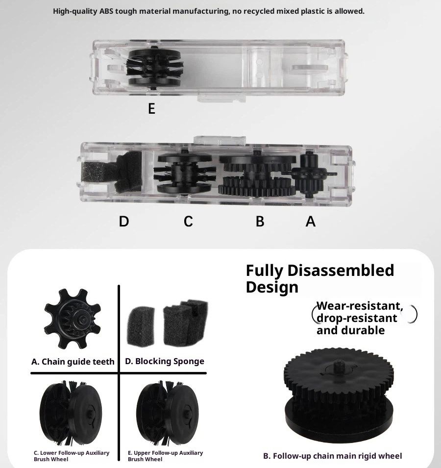 Bike Chain Clearer - Cleaning Tool Scrubber with Rotating Brushes - Bicycle Clean Tool for Cleaning Bicycle Chain