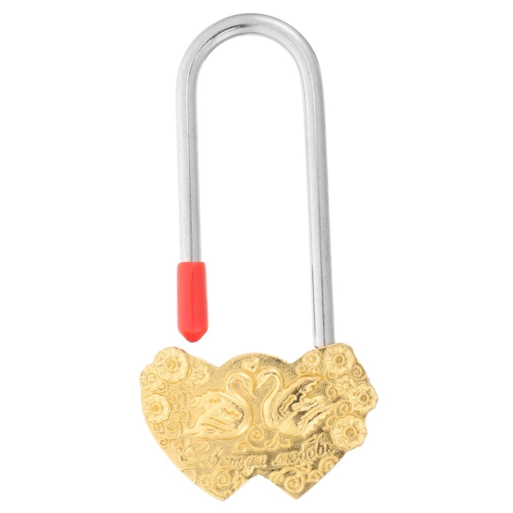 Metal Wish Padlock for Lovers Decorative Vintage Lock with Swan Pattern