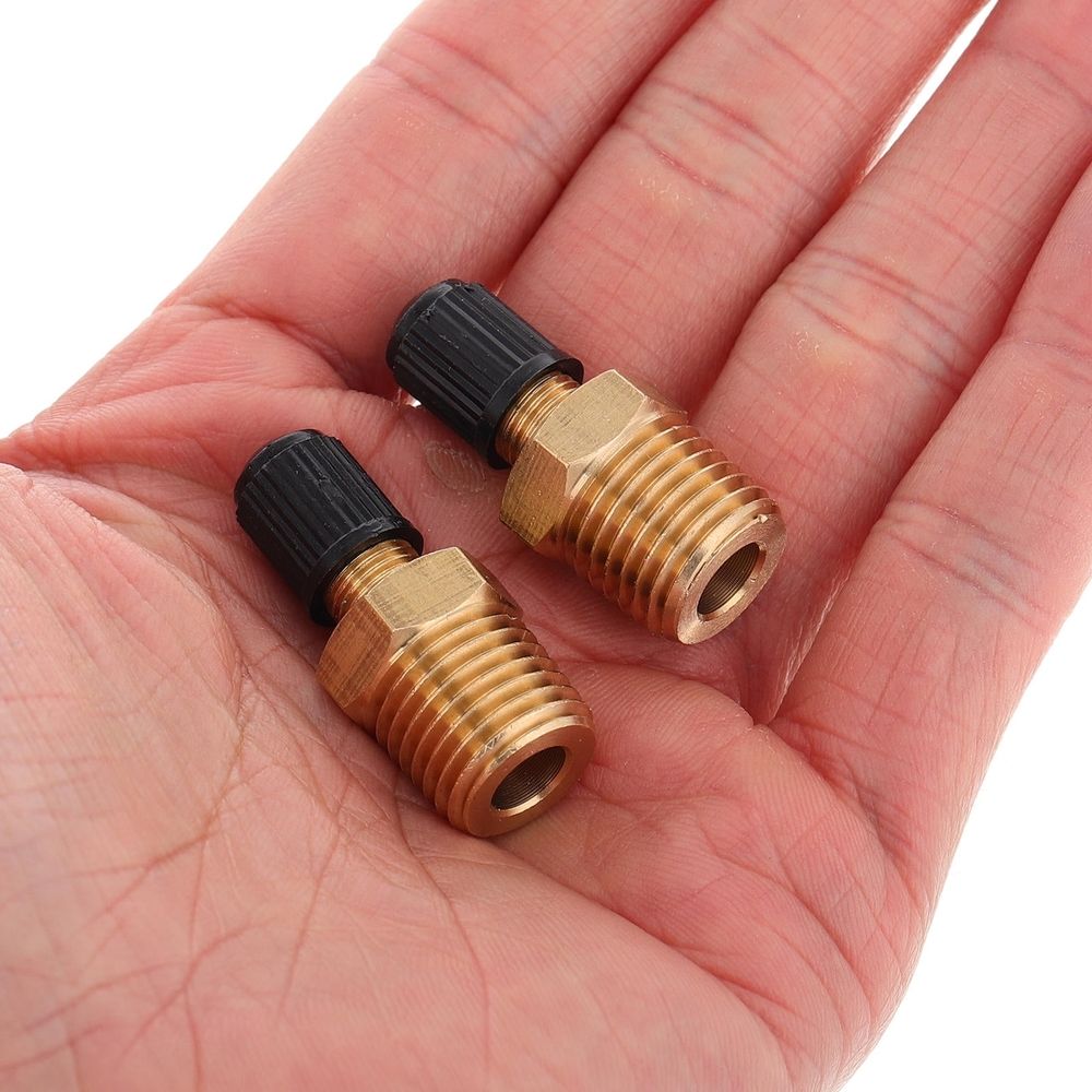 2pcs Brass Air Compressor Tank Valve Core with 1/4 Npt External Thread