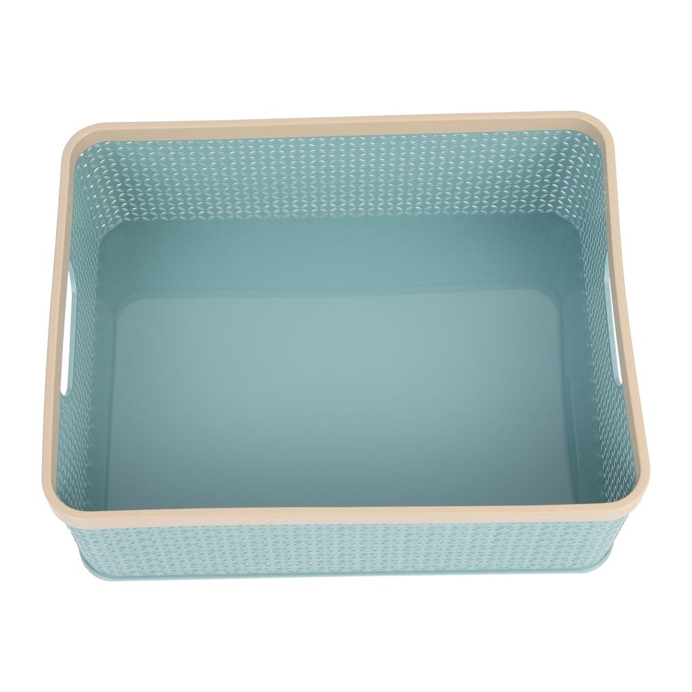 Blue 26X7.9in Plastic Storage Baskets 1Pcs For Kitchen Bathroom Organization