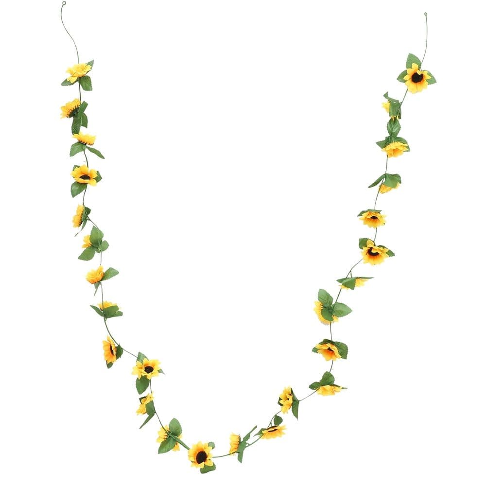 Flower Garlands Sunflower Vine Garland 230cm Yellow Green Multi Colors
