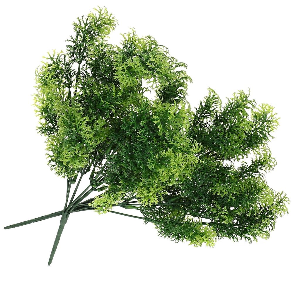 Artificial Plants Branches Decorative 2pcs Green 7 Fork Plastic