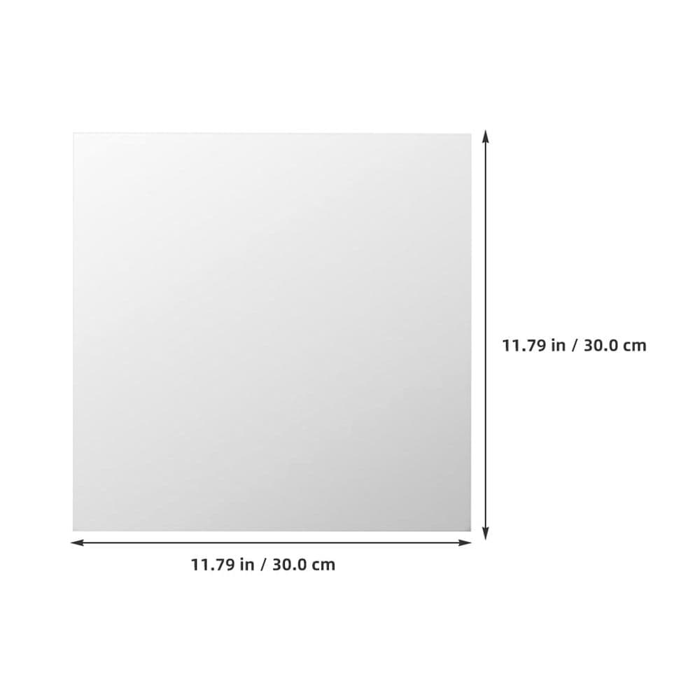4pc Acrylic Wall Mirror Sticker Shatterproof 30x30cm Flexible Silver