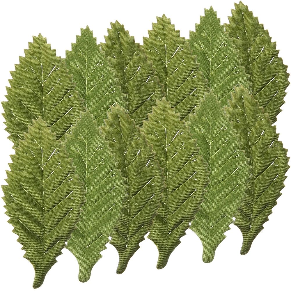 Bulk Olive Green Silk Artificial Leaves 200Pcs DIY Crafts Headpiece Creation
