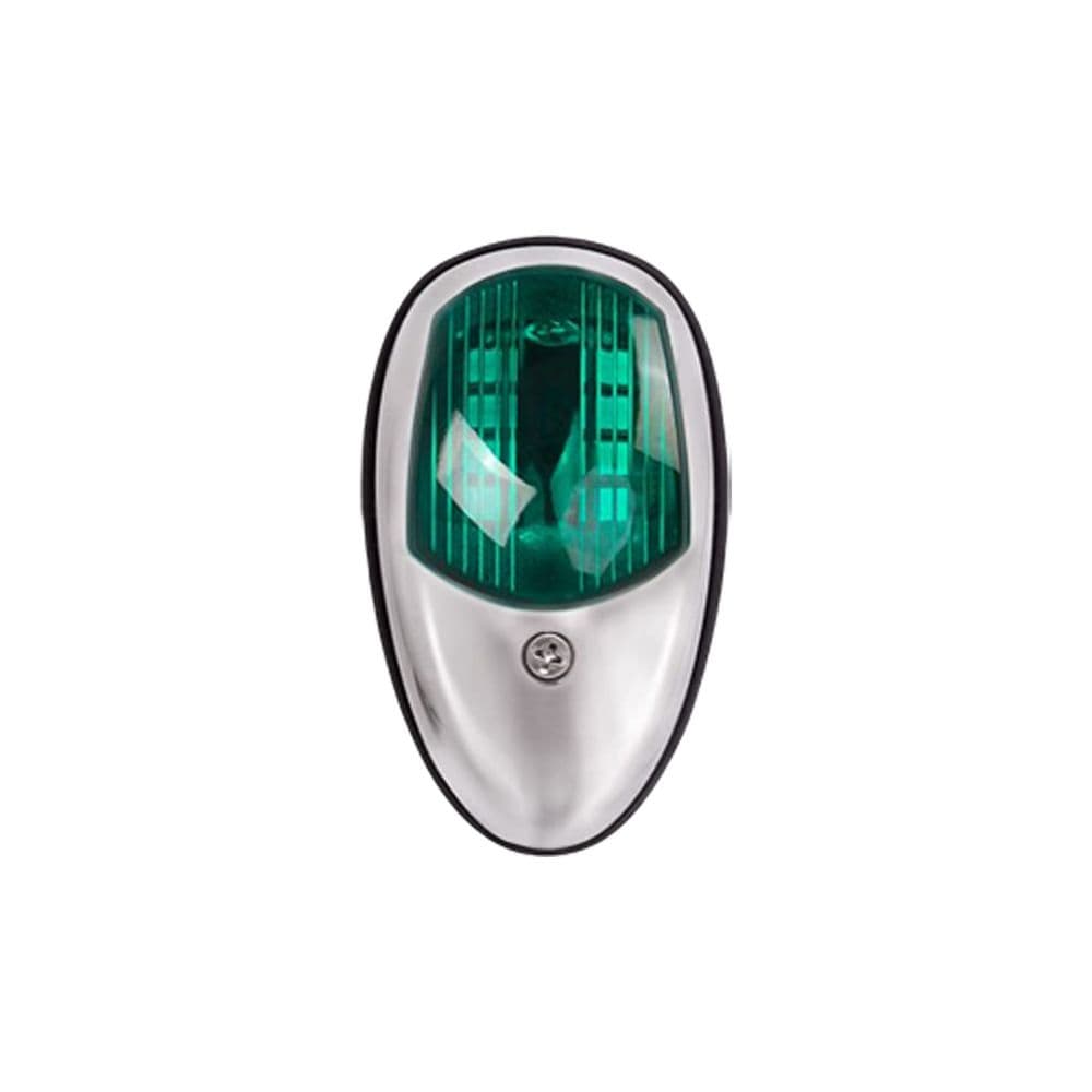 Boat Navigation Lights LED Red and Green Bow Light Vertical Mount 1 Pair Vacuum Electroplate Silver
