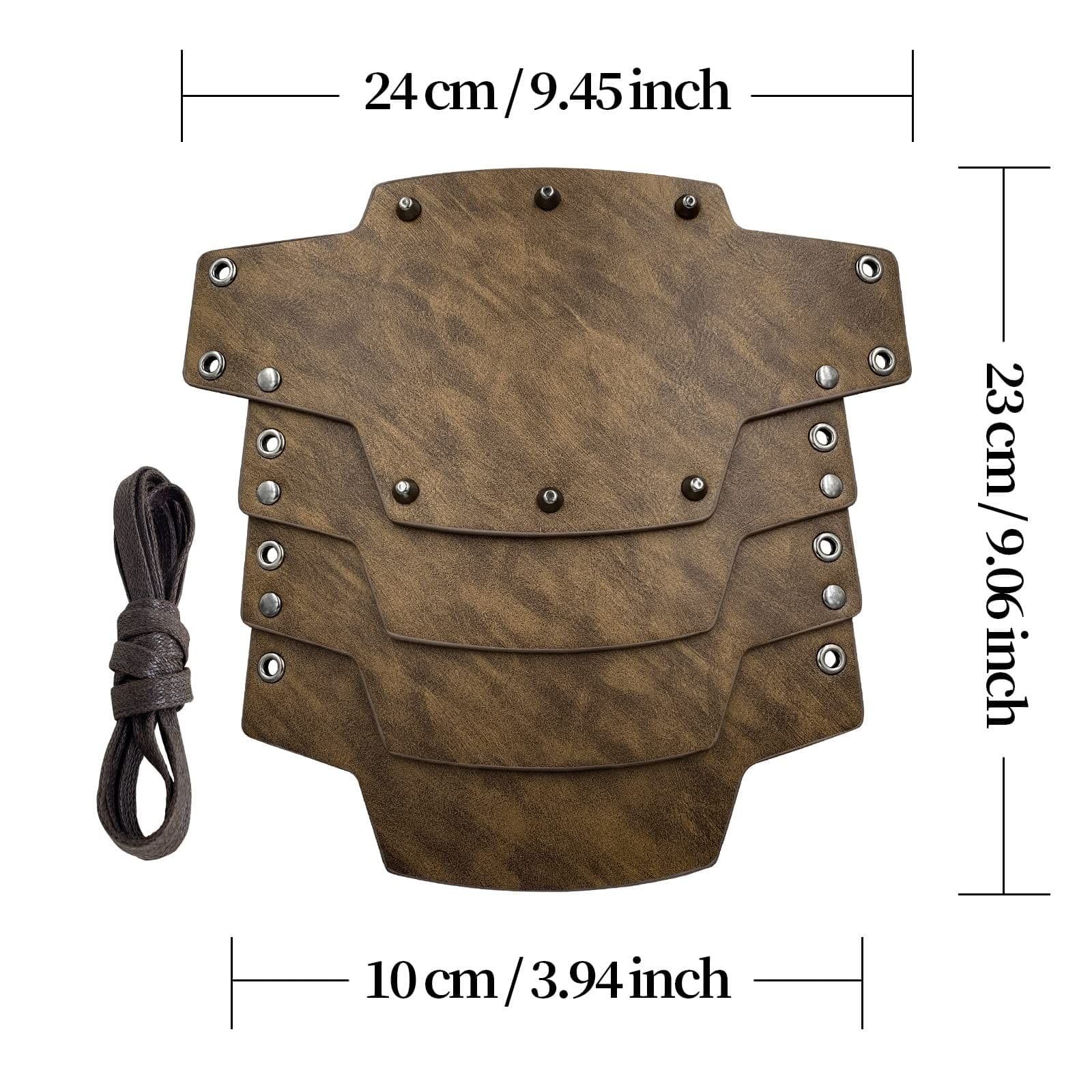 A pair Medieval Faux Leather 4 Layers Bracers Arm Armor, Middle Ages Mercenary Gauntlets, Costume Knight Archer Arm Guards