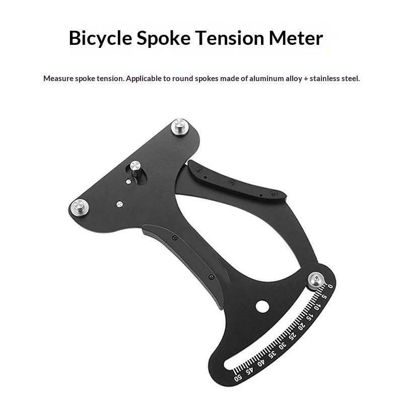 Bicycle Bike Spoke Tension Meter Tool, Aluminum Alloy with Meter Tensiometer, Wire Wheel Set Rim Adjustment for Road Bike Measuring Indicator Voltage Value