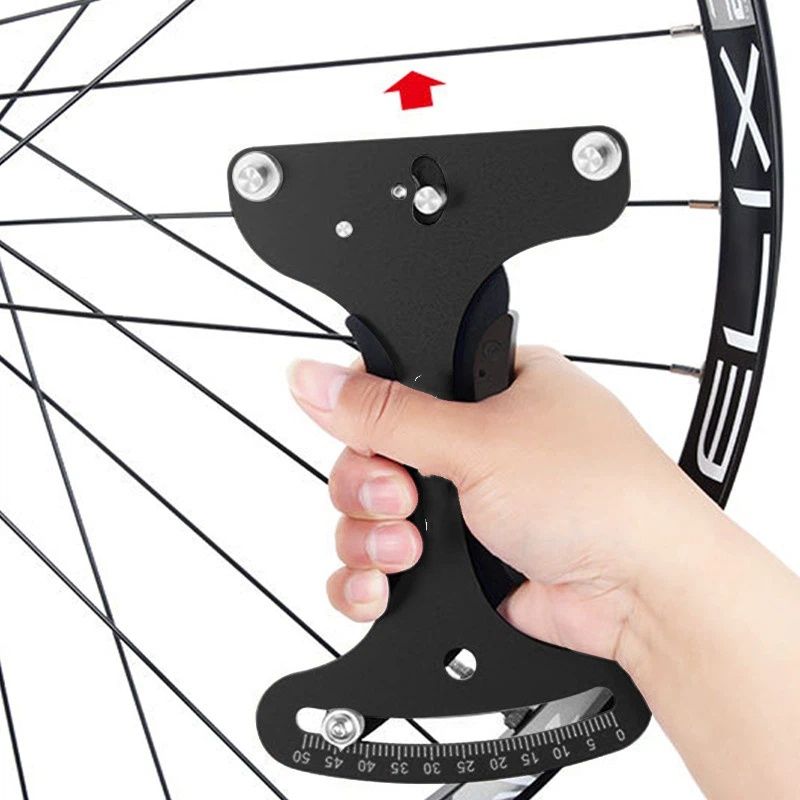 Bicycle Bike Spoke Tension Meter Tool, Aluminum Alloy with Meter Tensiometer, Wire Wheel Set Rim Adjustment for Road Bike Measuring Indicator Voltage Value