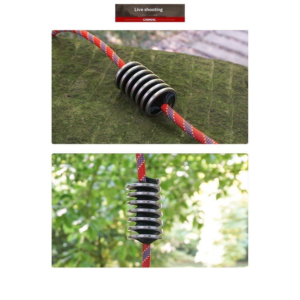 Health Gear Rope Brush, Rope Cleaner Climbing, Nylon Stainless Steel Climbing Rope Cleaner, Black Rope Cleaning Brush for Rope Way Mountaineering Cave Exploration Aerial Work