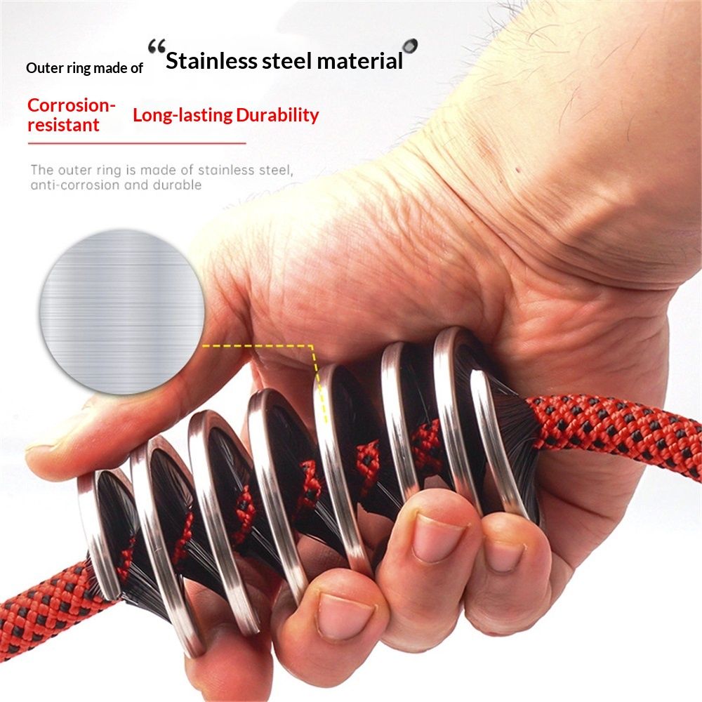 Health Gear Rope Brush, Rope Cleaner Climbing, Nylon Stainless Steel Climbing Rope Cleaner, Black Rope Cleaning Brush for Rope Way Mountaineering Cave Exploration Aerial Work