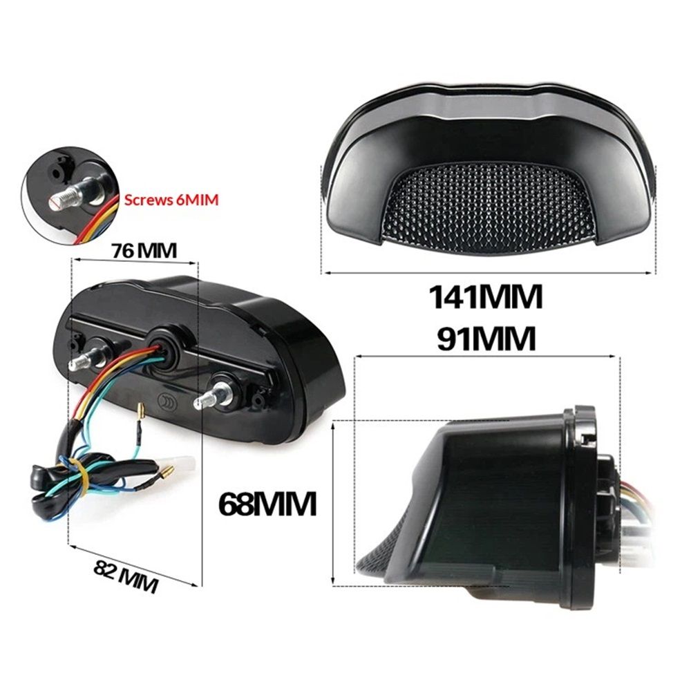 Motorcycle Brake Tail Light Integrated Turn Signals Compatible Cruiser Sportbikes Touring Dirt Bike Standard Street Bikes