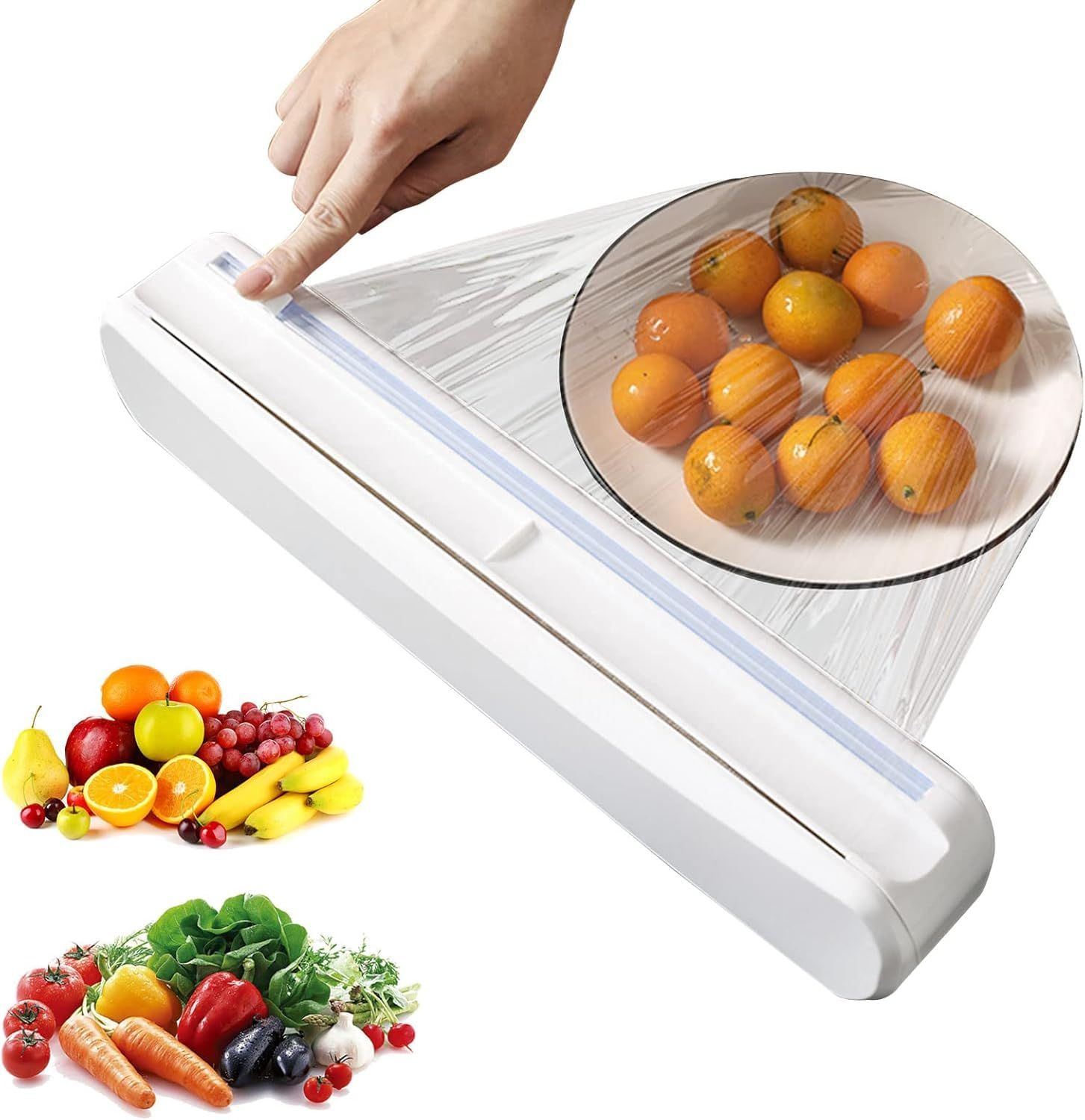 Refillable Plastic Wrap Dispenser with Slide Cutter,cling wrap with slide cutter foTin Aluminum Foil Dispenser