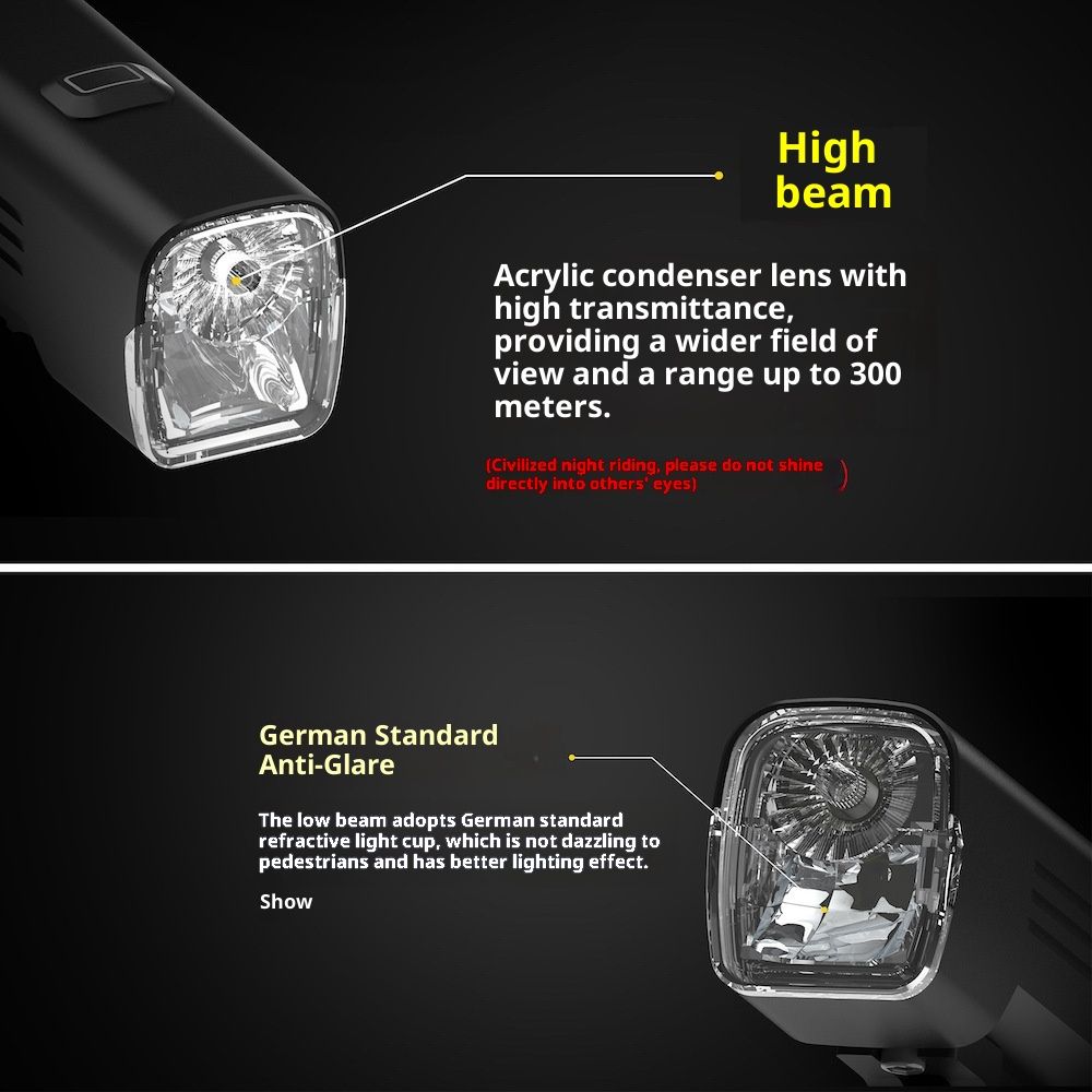1200 Lumens Bike Light for Night Riding, USB-C Rechargeable Bike Headlight, Aluminium Alloy Waterproof Bike Front Light,LED Bike Light