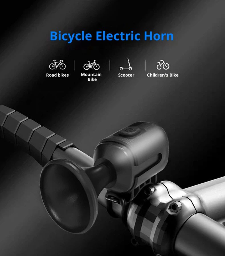 Electric Bike Horn, 120dB Electronic Bicycle Bell with Battery Operated Waterproof, Loud Bike Bell for Adults/Kids