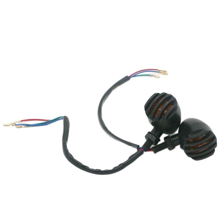 LED Motorcycle Turn Signals Universal Bullet Blinker 10mm Rear Mount Red Yellow