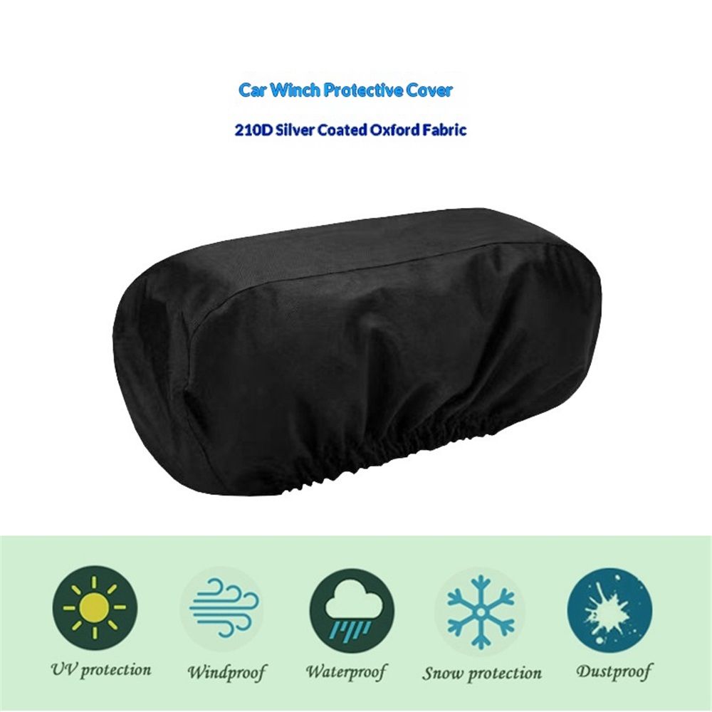 Winch Cover Waterproof Heavy Duty Winch Protection Dust Covers for Indoor Outdoor Electric Winches（black,24*14*7inch）
