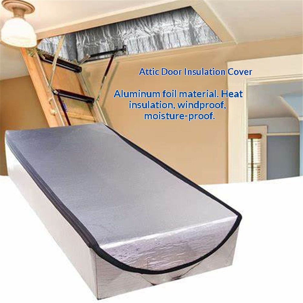 Attic Door Insulation Cover 25" x 54" x 11" - Energy Saving Attic Stairs Insulation Cover - Attic Tent - Fire Proof Attic Cover Stairway Insulator for Pull Down Ladder