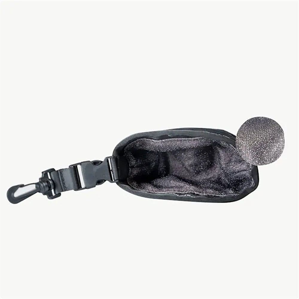 Golf Club Cleaning Bag Waterproof Clean Face Technology Detachable Clip Machine Washable Black