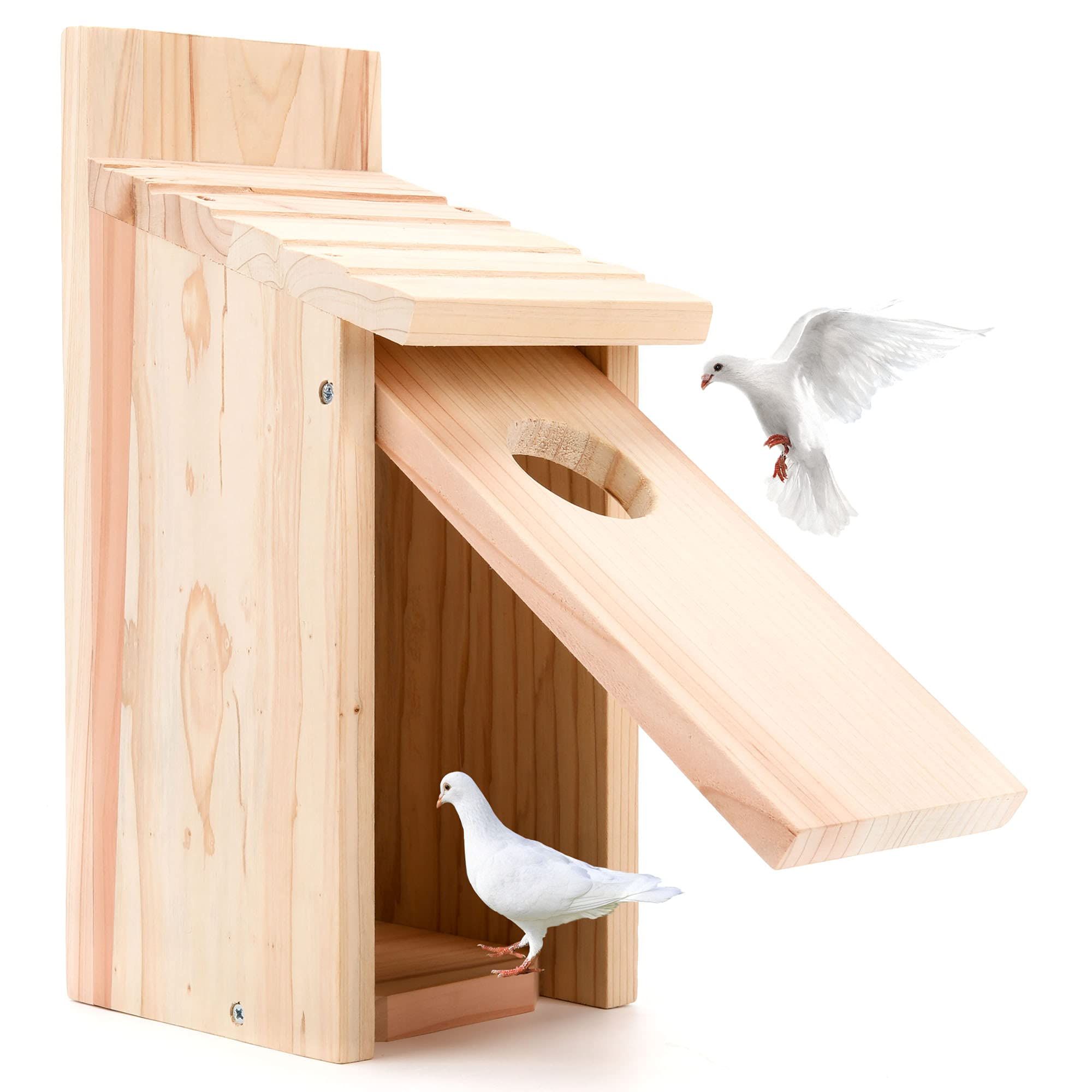 Outdoor wooden bird nest, bird cage, solid wood bird house, outdoor countryside decoration bird house, bird breeding box