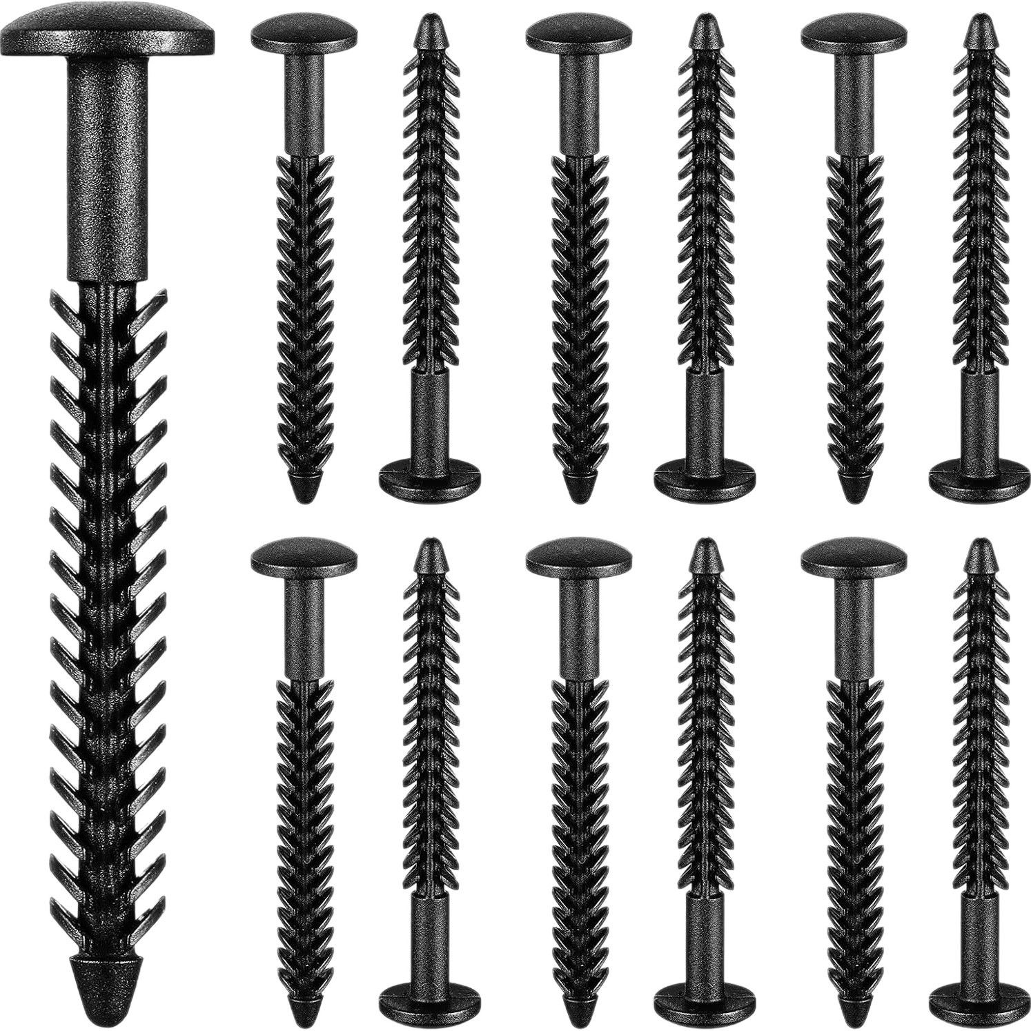 60 Pcs 3 Inch Vinyl Shutter Fastener Window Panel Peg Lok Pin Pegs Screws Shutter Spikes Anchor (Black)