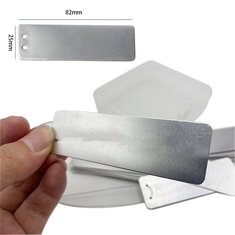 100 pack Aluminum Plant Label Tree Tags Garden Label Tag Outdoor Metal Label Stamping Blanks（Metal plant labels）