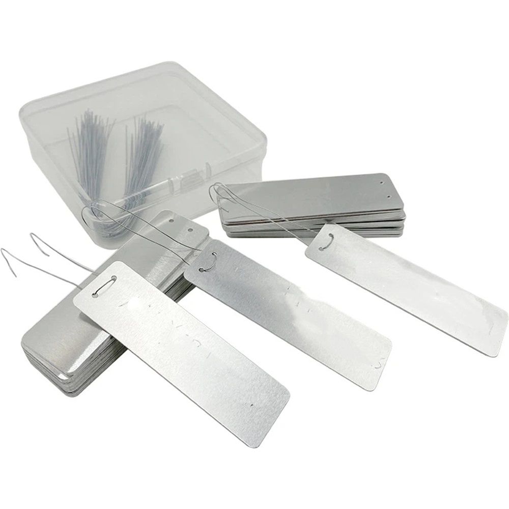 100 pack Aluminum Plant Label Tree Tags Garden Label Tag Outdoor Metal Label Stamping Blanks（Metal plant labels）