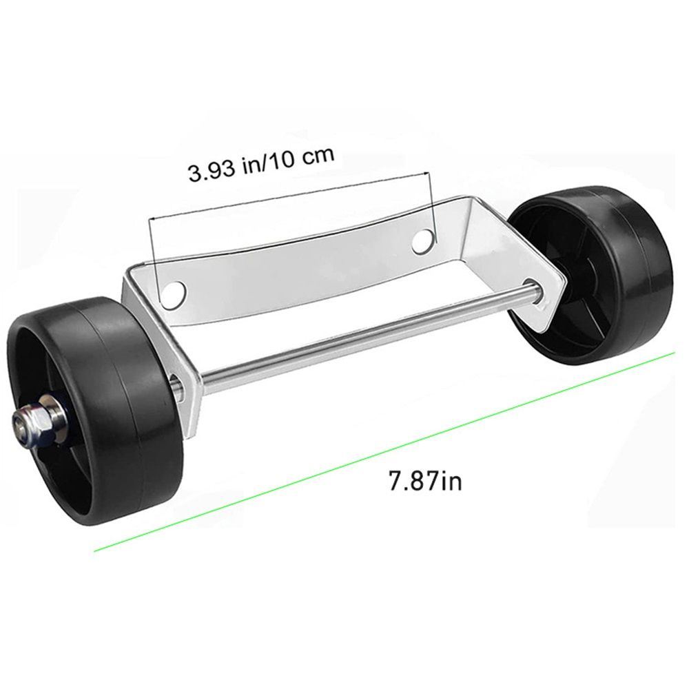 Universal Patio Heater Wheel Kit - Stainless Steel Silver Bracket + Black Wheels, Gas Heater Wheels Replacement, Easy to Move