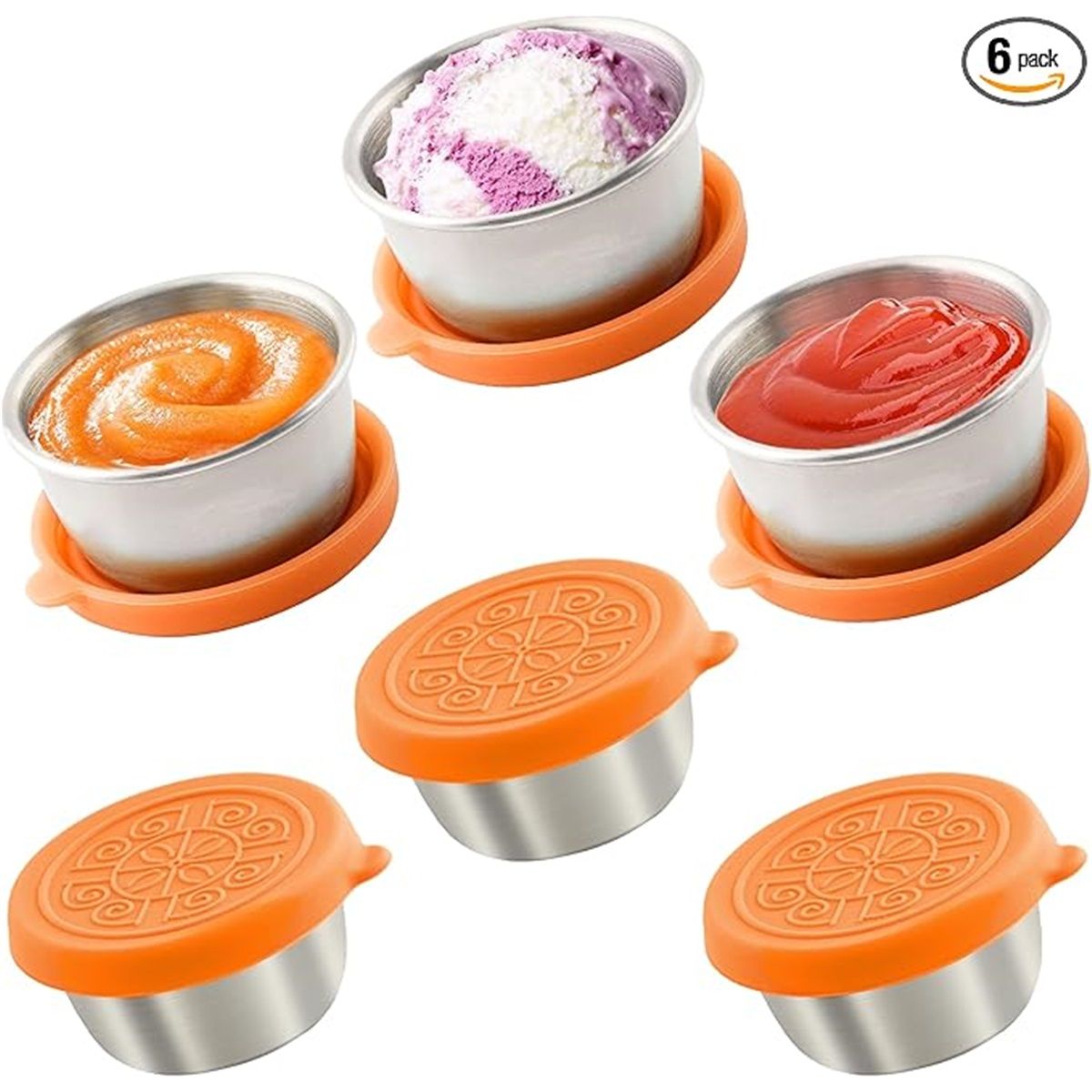12x1.6 Oz Salad Dressing Containers With Lids, Small Leakproof Reusable Stainless Steel Salad Dressing Container To Go For Lunch Boxes,Sauce containers, Picnics,Travel Meal Prep And Kitchen Storage.