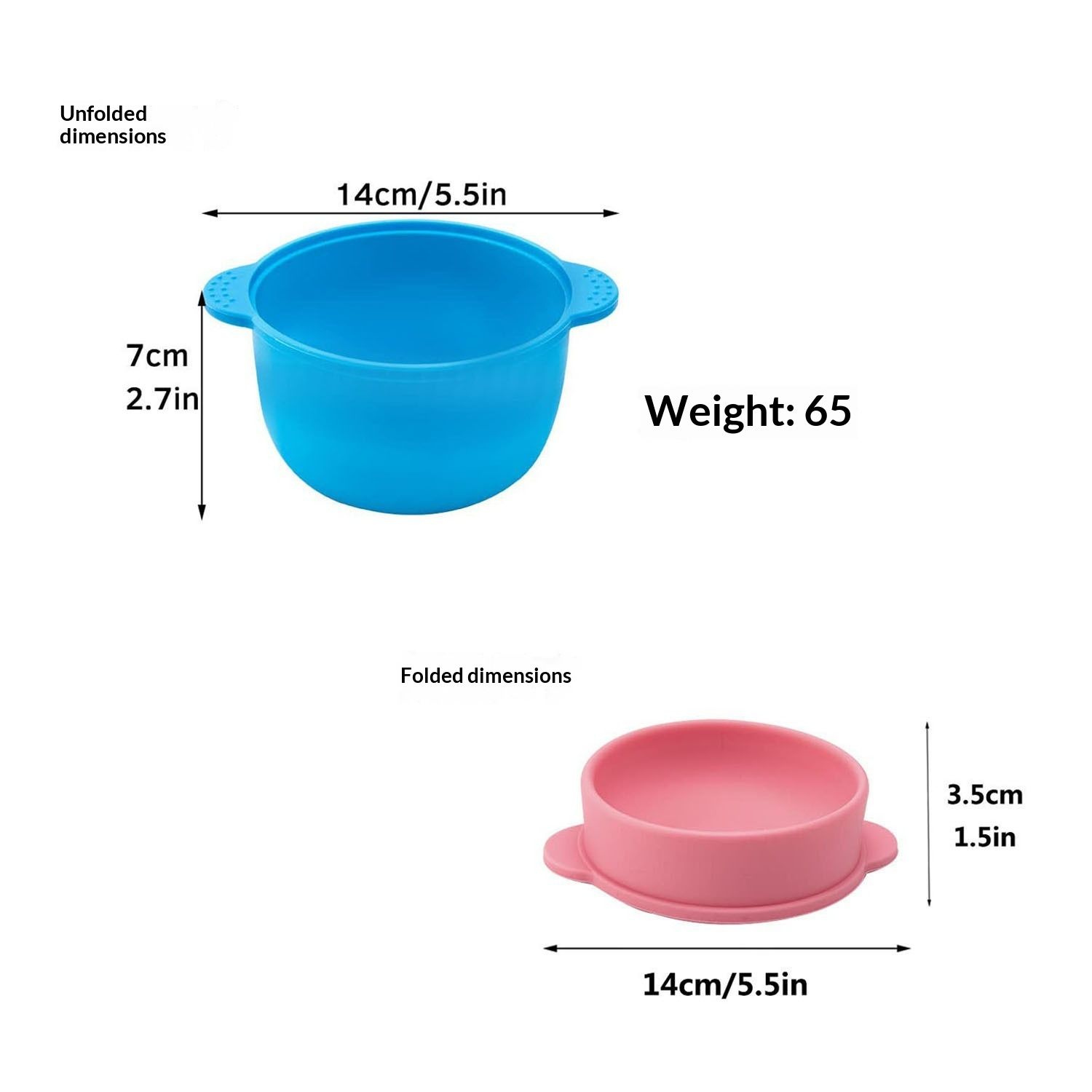 6 Pieces Silicone Wax Pot Replacement, 14 oz Wax Pot Insert for Hair Removal Wax Warmer Liner, Removable Waxing Bowl for Home Use, 500 ml