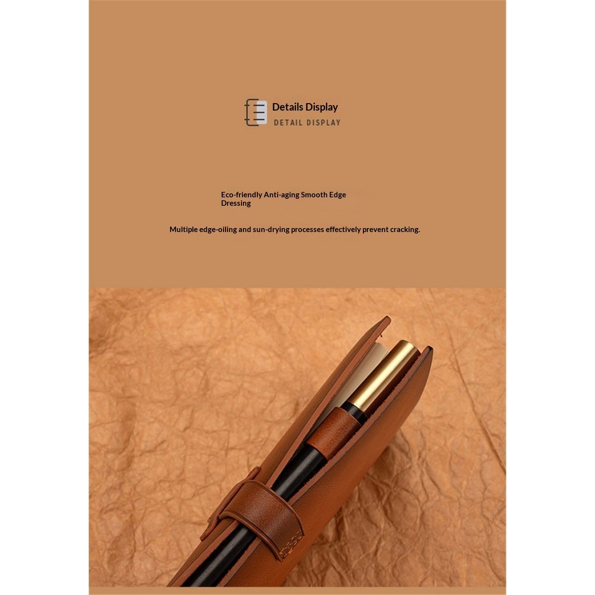 Refillable A5 Leather Binder Notebook, Reusable Leather Journal, Vintage Organizer with 6-Ring Binder, 160 Pages Lined Paper & Pocket, for Writers Business Work Study College and Daily, Light Brown