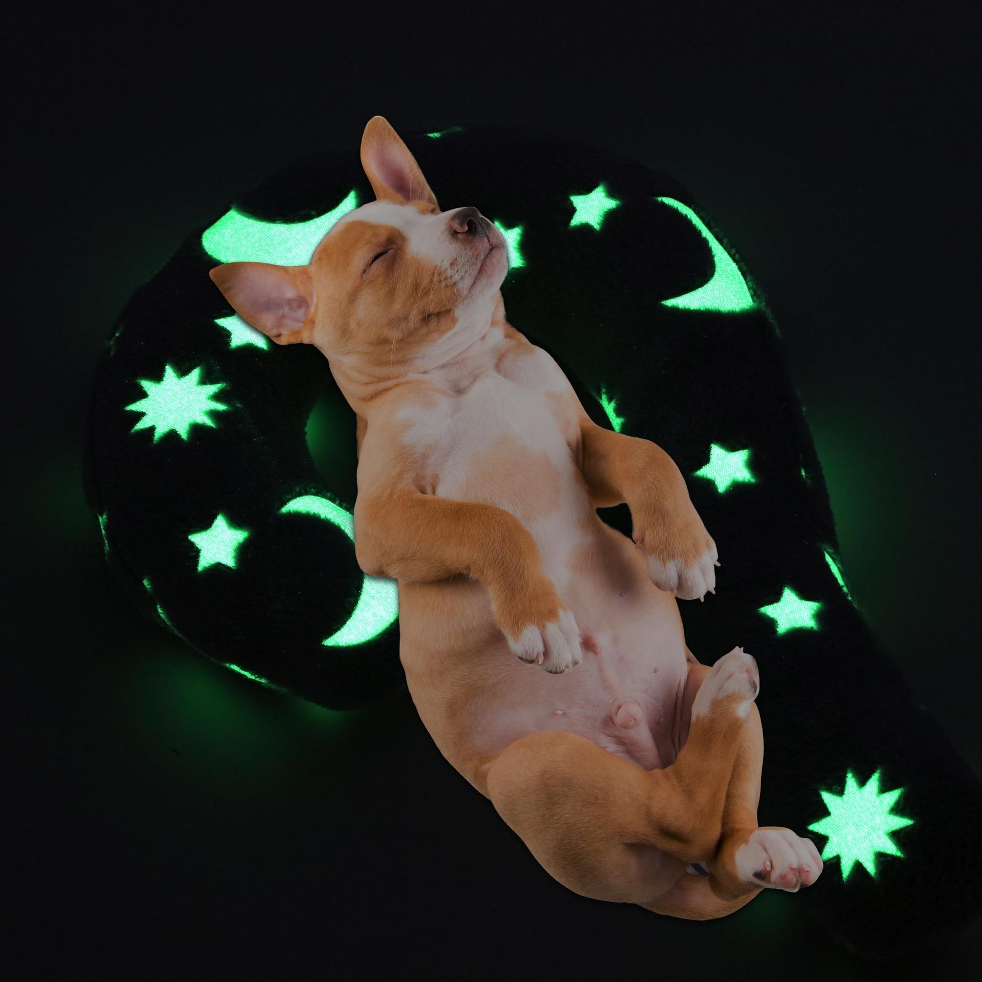 Dog Calming Pillow, Glow in The Dark Dog Put Head on, Soft Question Mark Pillows for Dogs, Kids, Adults, Washable Dog Bed Pillow, Cozy Dog Body Pillow Star Moon Question Pillow
