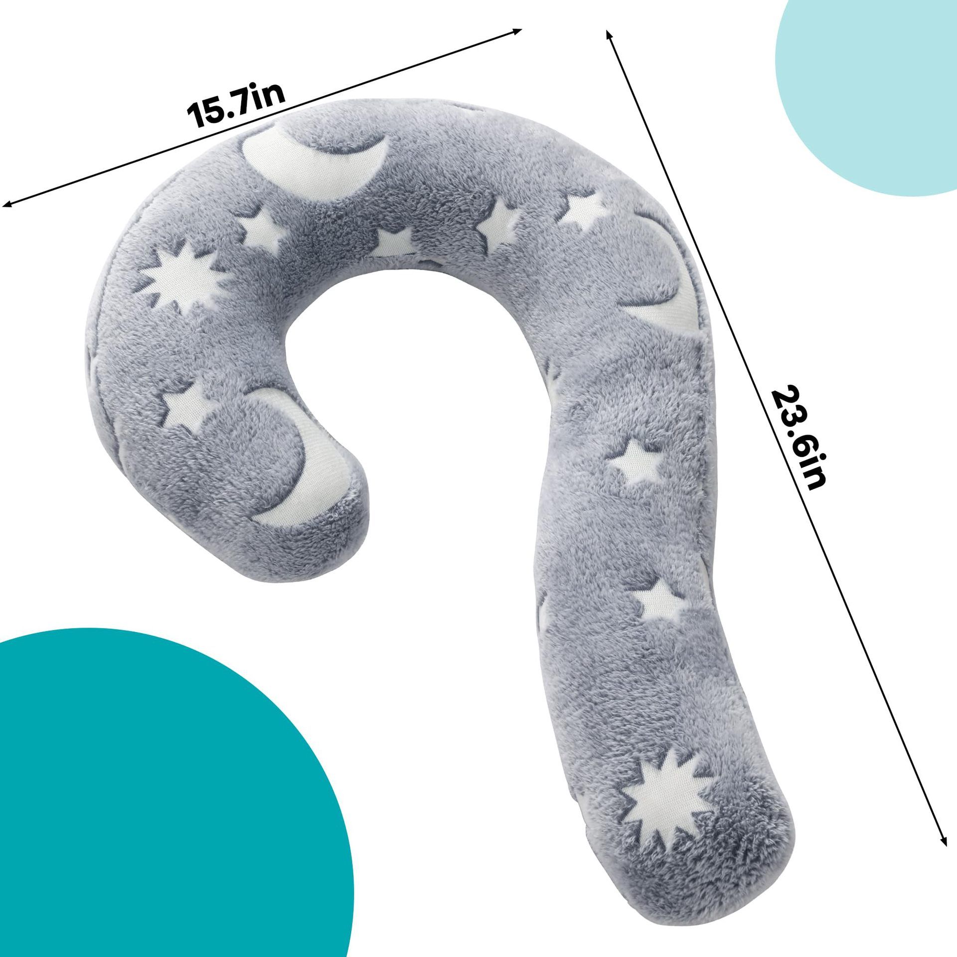 Dog Calming Pillow, Glow in The Dark Dog Put Head on, Soft Question Mark Pillows for Dogs, Kids, Adults, Washable Dog Bed Pillow, Cozy Dog Body Pillow Star Moon Question Pillow