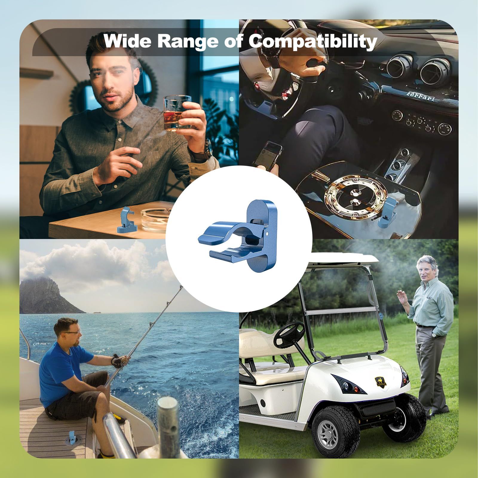Magnetic Golf Holder Clip for Golf Cart Aluminum Alloy Stand Clip Hold 30-60 Rings Golf Gifts for Golfers