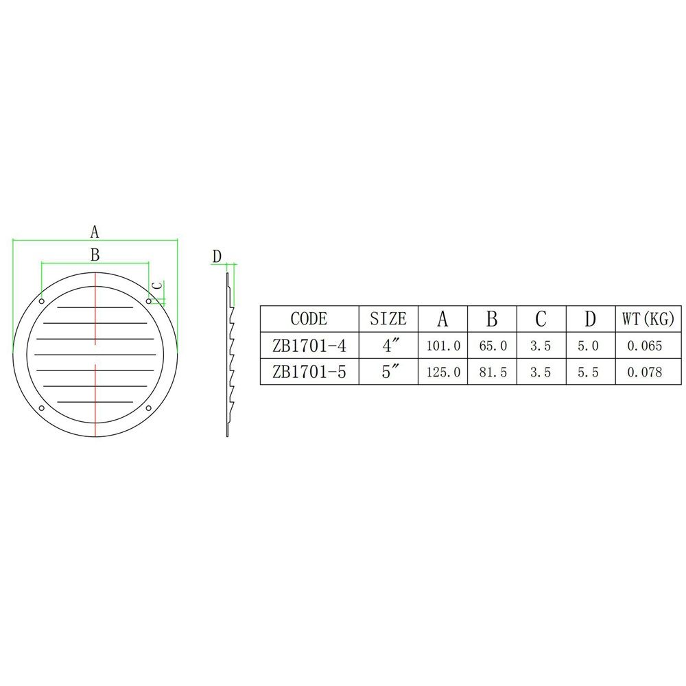 2 Pcs 5 " Round Louvered Air Vent, 316 Stainless Steel Marine Boat Vent Cover,louver, and air outlet, exhaust vent