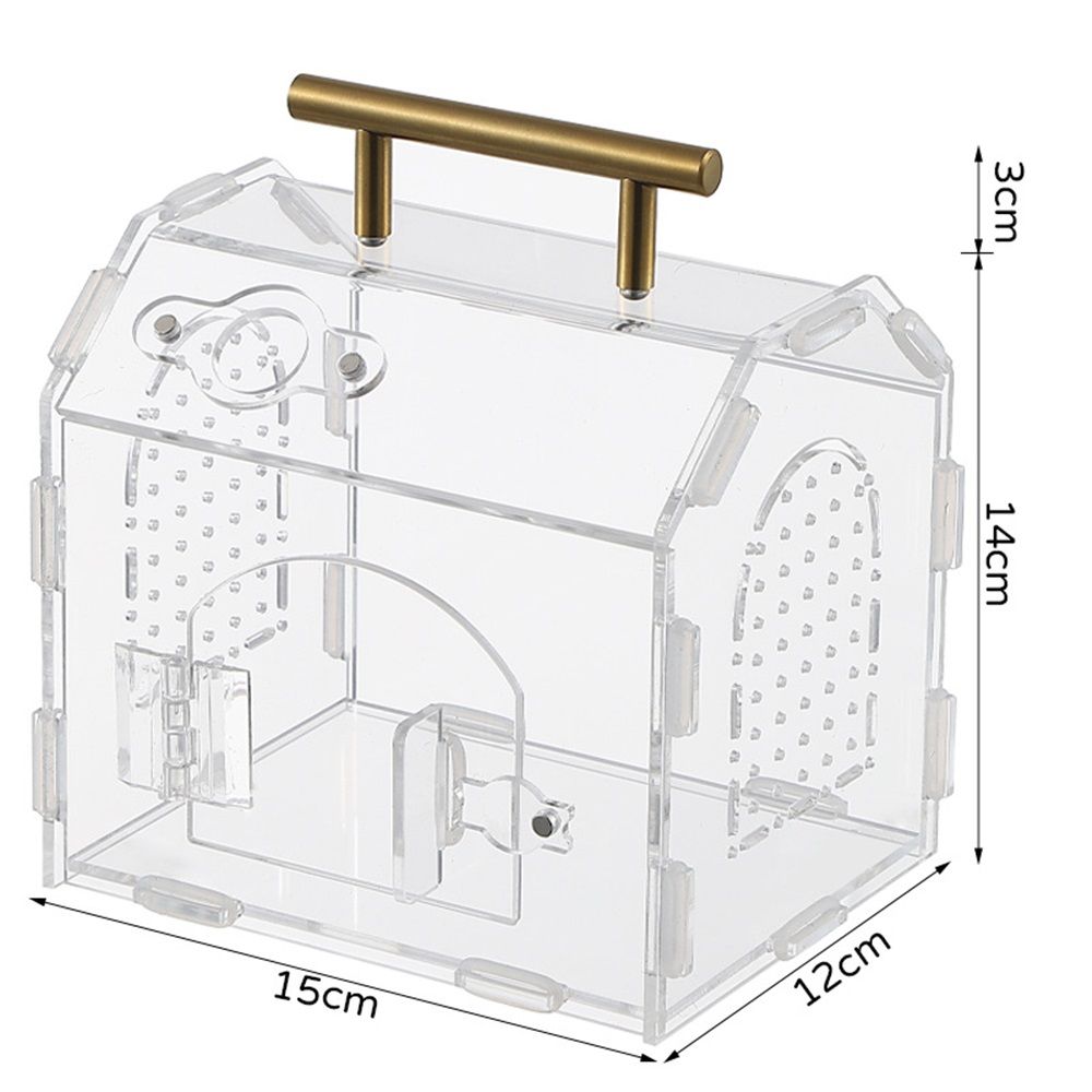 Jumping Spider Enclosure Tarantula Enclosure Insect Terrarium with Handle and Magnetic Door Transparent Terrarium for Reptiles, Amphibians and Spiders