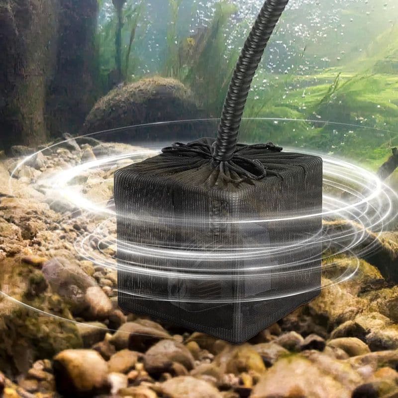Pond Filter Bag Anti-Clogging Design 10 Inch Black Media Bag for Outdoor Water Fish Ponds