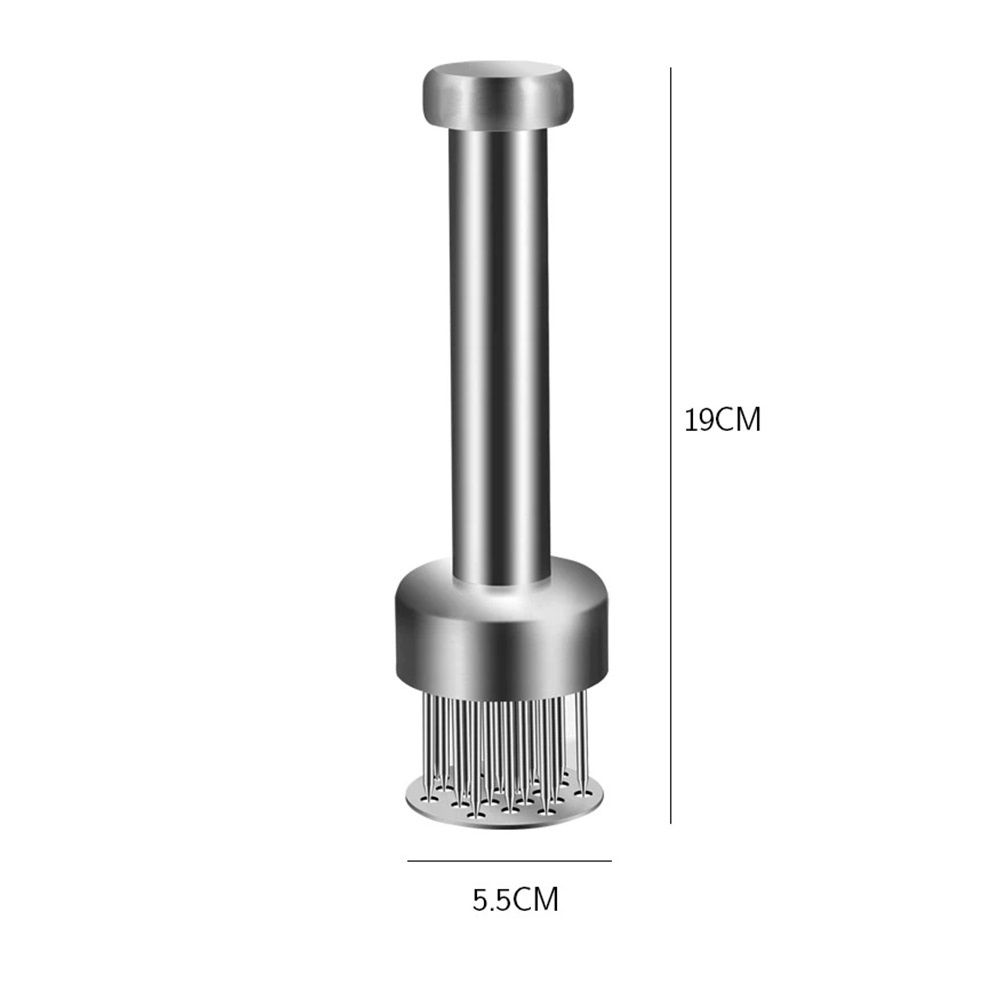 Meat Tenderizer Tool, 304 Stainless Steel, with 21 Needles & Retractable Safety Guard, for Tenderizing Beef, Turkey, Chicken, Steak, Dishwasher Safe