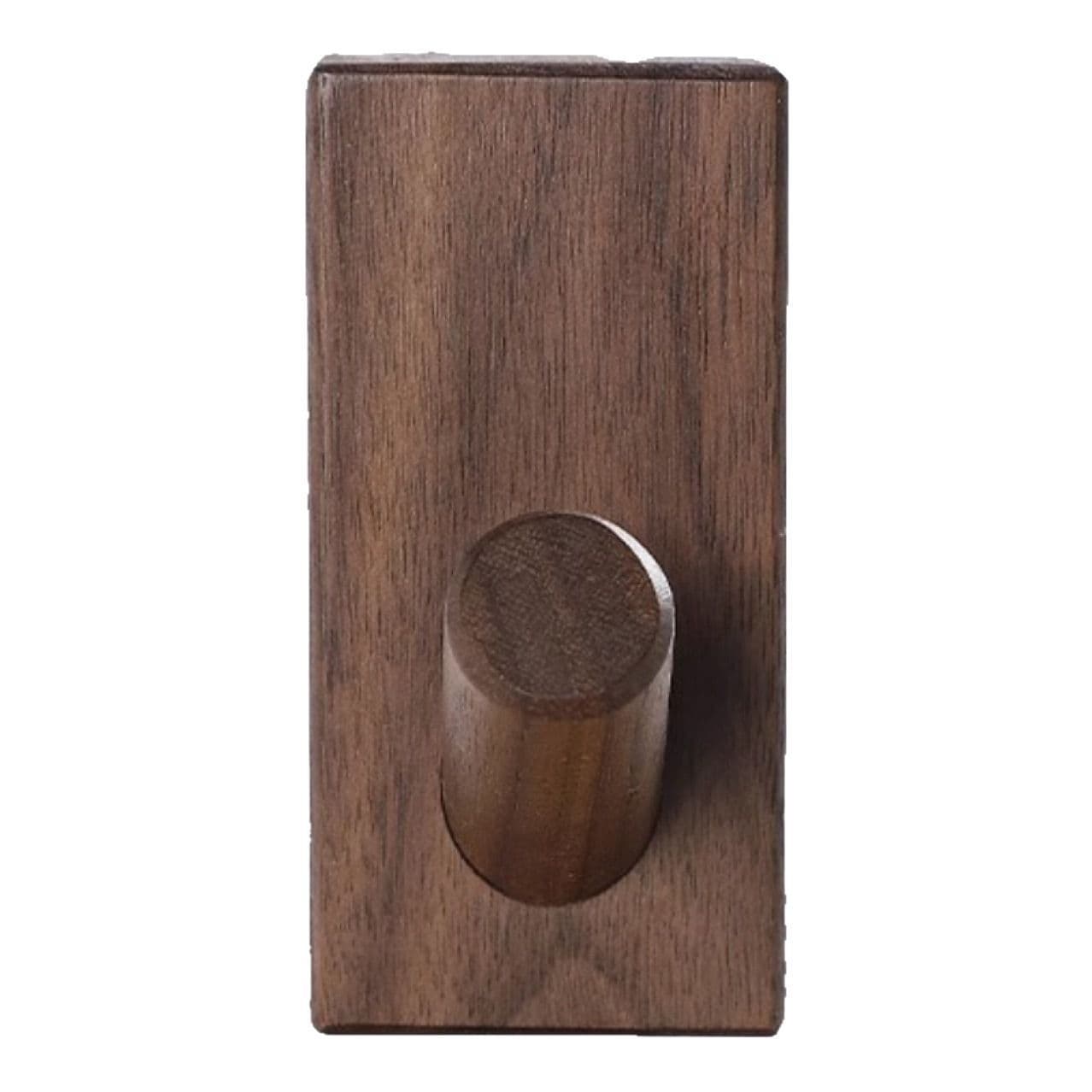 Wall-Mounted Coat Rack 4 Pack Heavy Duty Adhesive Hooks Beech Wood Black Walnut