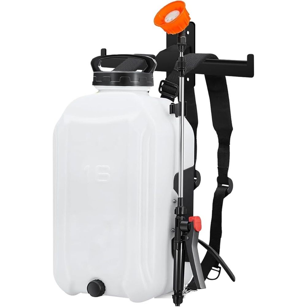 Heavy Duty Wall Mounted Backpack Blower Rack & Sprayer Hanger - Durable Space-Saving Storage Bracket for Backpack Leaf Blowers, Garden Sprayers, Chainsaws