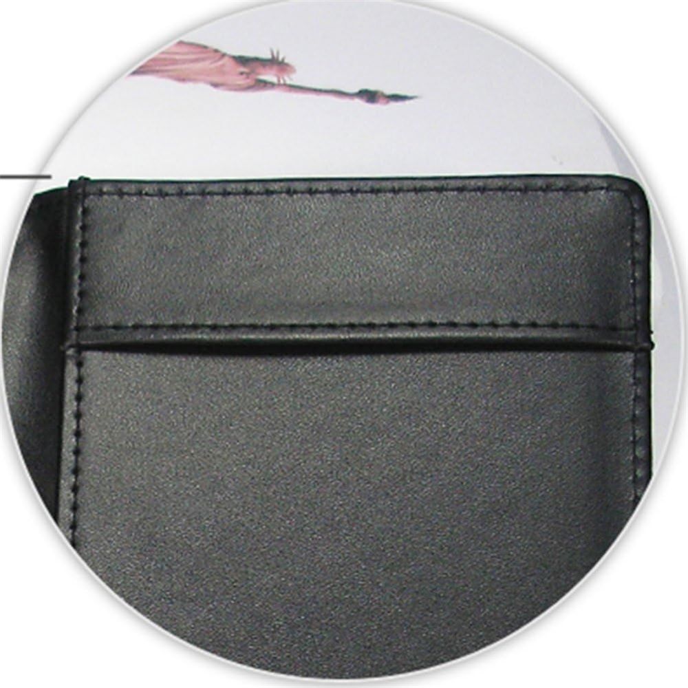 Leather Menu Folder Presenter Guest Check Book Holder Money Pocket Fit Server Apron with Pen Clip for Hotel Bar Salon KTV Restaurant(Black)