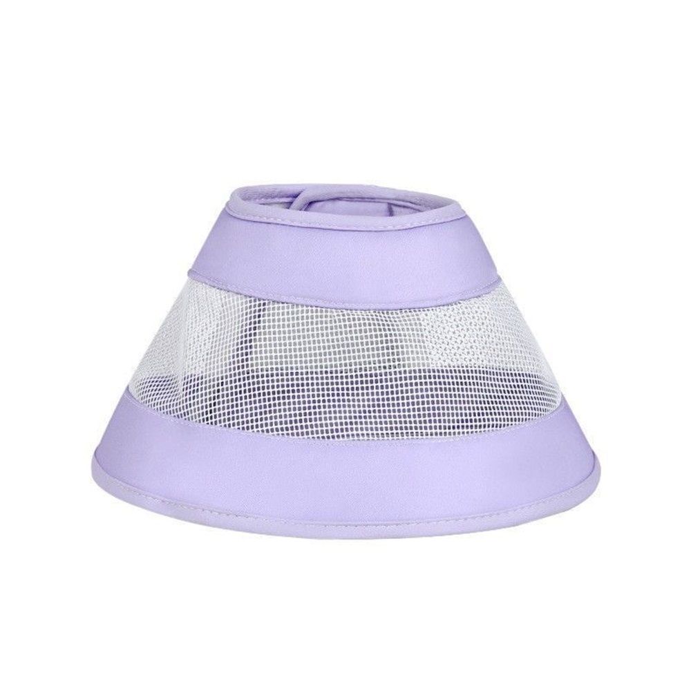 Cat Recovery Protective Cone Collar After Surgery-Soft Adjustable Waterproof Lightweight Elizabethan Collar to Prevent Cats from Touching Stitches, Wounds and Rashes (Light Purple, M)