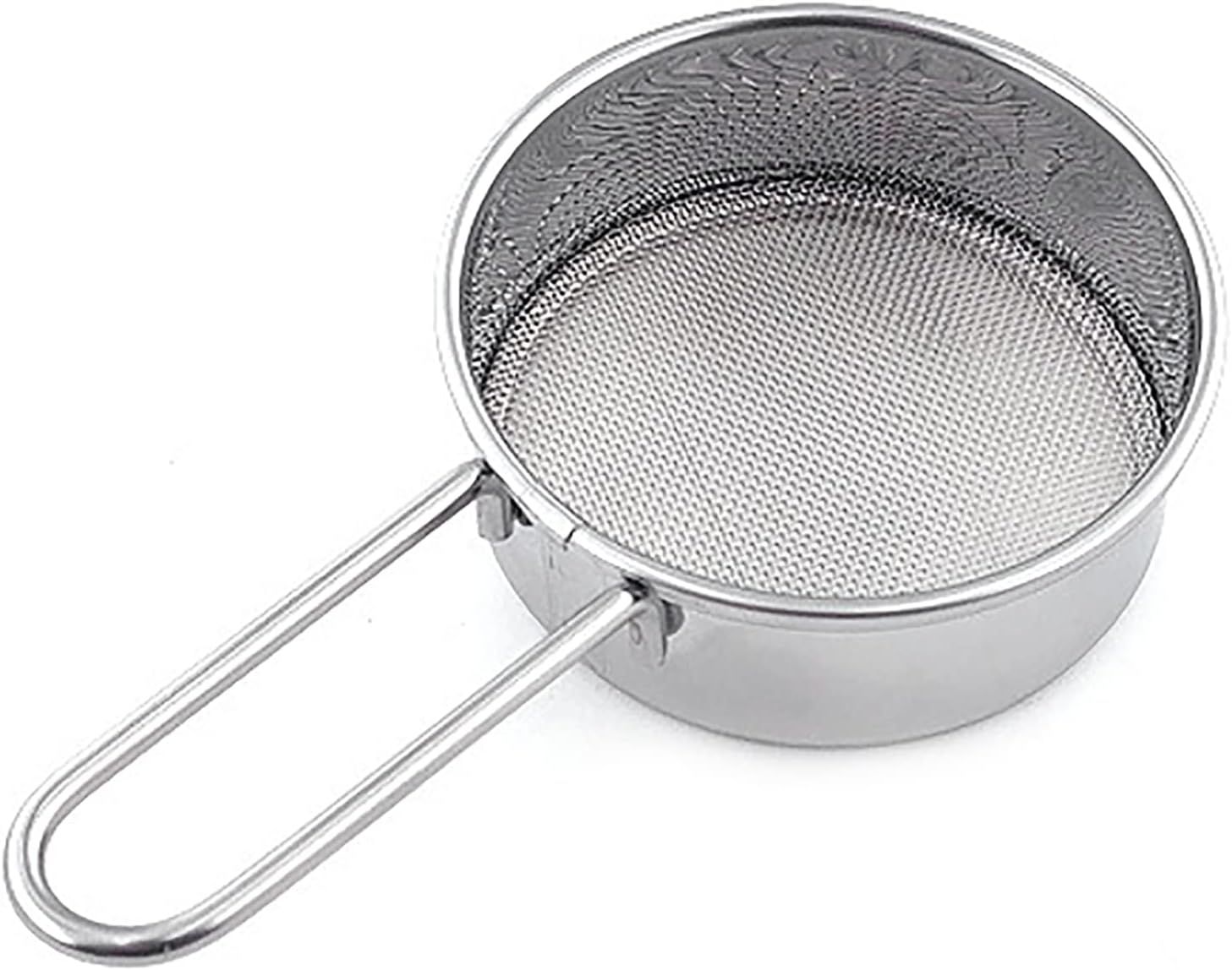2pcs Small Strainer, Flour Colander Mini Small Flour Sifter for Baking Powder Sugar Coffee Pastas Tea, Stainless Steel Food Strainer Mini Sifter with Handle