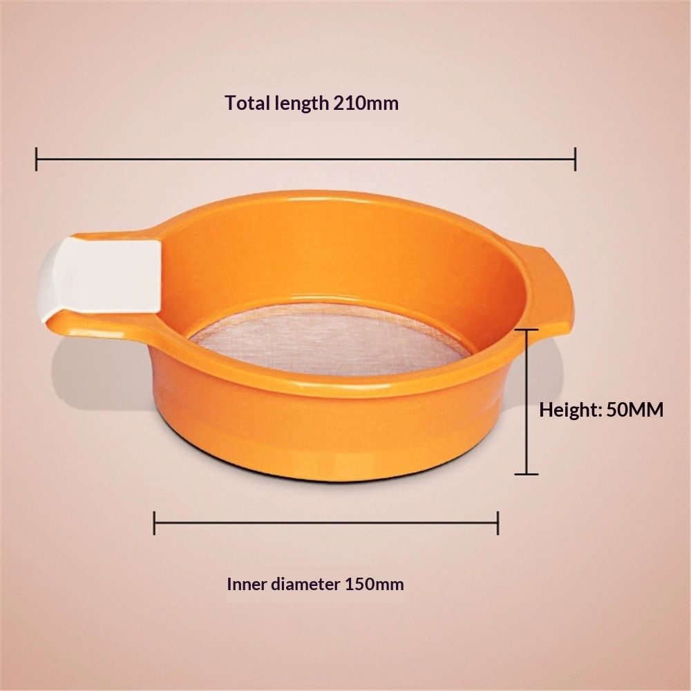 1pc Round Soil Sieve Fine Mesh Strainer for Baking and Gardening Stainless Steel Convenient Kitchen Tool for Soil Flour and Vegetable Washing
