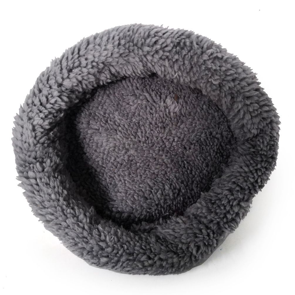 Warm Guinea Pig Bed, Outer Inner Diameter Hamster Beds with Plush, Machine Washable Small Pet Hideout, Cozy Carrier Cage Accessories for Small Dwarf Rabbits Hedgehog Squirrel Ferret（grey）