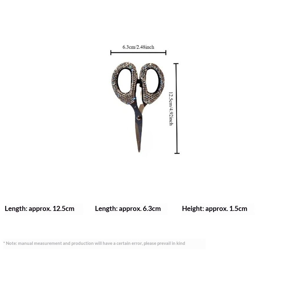 2pcs Glittering scissors - stainless steel cute white scissors sharp blade Paper Cuttings tool, suitable for school, family and handicraft