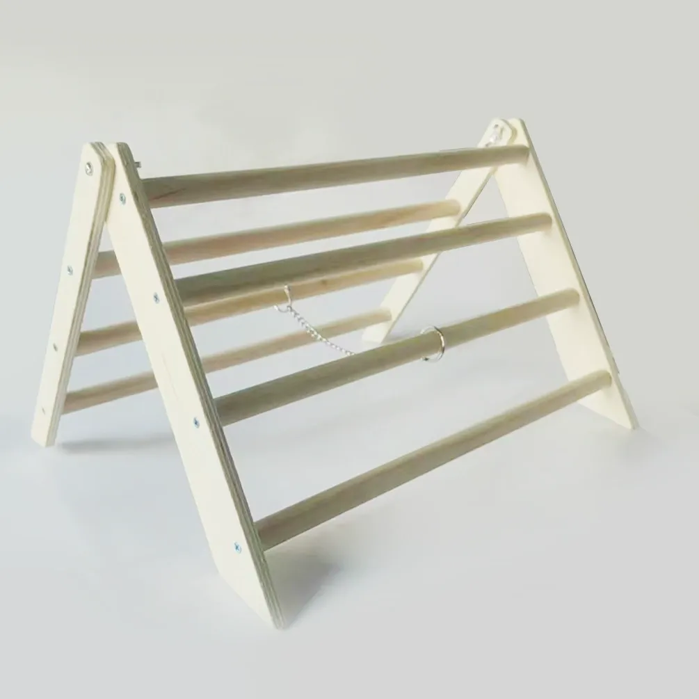 Sturdy Metal and Wooden Baby Chicks Roosting Bars, Easy to Assemble & Clean Stand Ladder Fun Toys for Coop Accessories
