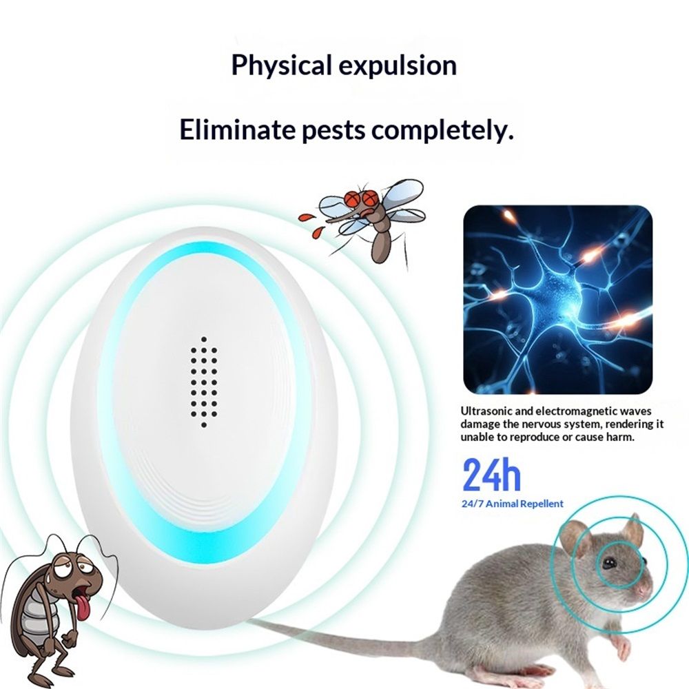 3 Pack Ultrasonic Pest Repeller Indoor Ultrasonic , Mouse Repellent for Roach, Rodent, Mouse, Mosquito, Mice, Spider, Ant, Bugs Electronic Plug-in Pest Control（American standard plug）