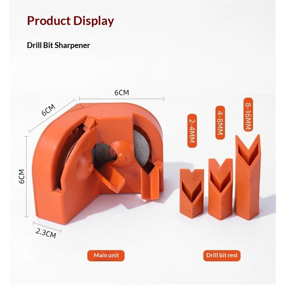 Drill Bit Sharpener - Professional Drill Bits Sharpener for All Bits, Electric Drill Bit Sharpener, Efficient Drill Bit Grinding Sharpener, Cemented Carbide drill repair kit for Grinding andPolishing