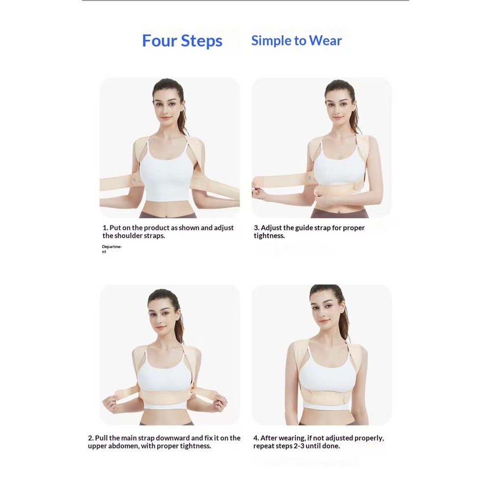 Women Posture Corrector Back Brace Support Bra Shaper Vest Sleeveless Shapewear Tops, Support Shapewear Breast Strap (Skin color M)